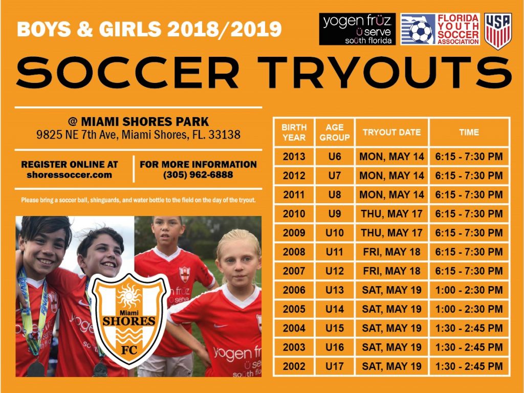 2018 - 2019 -  Soccer Tryouts
